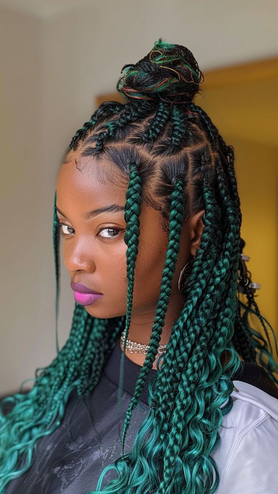 Goddess Braids with Color
